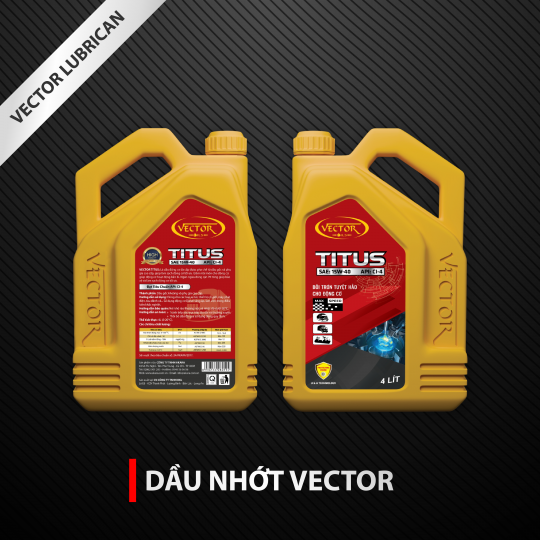 DẦU ĐỘNG CƠ VECTOR TITUS API: CI-4/SF, 15W-40/ 20W-50 (4L)