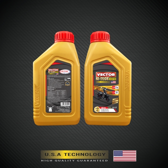 DẦU ĐỘNG CƠ XE TAY GA VECTOR HI-TECH SCOOTER, API: SL, JASO: MB, 10W-40